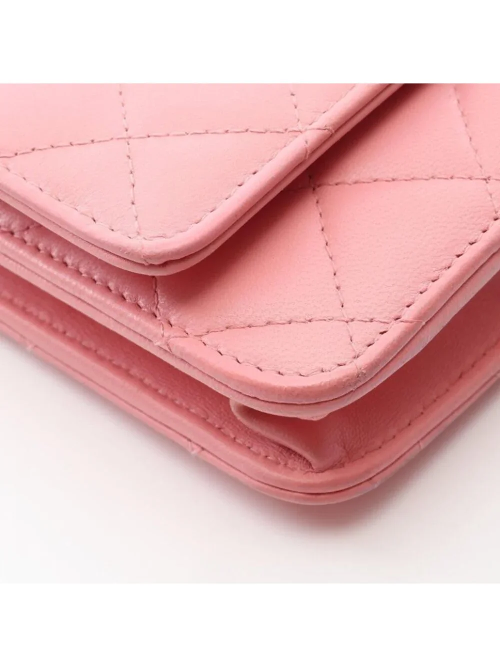 Chanel Shoulder Bag Trendy CC Quilted Pink Lambskin Chain Wallet